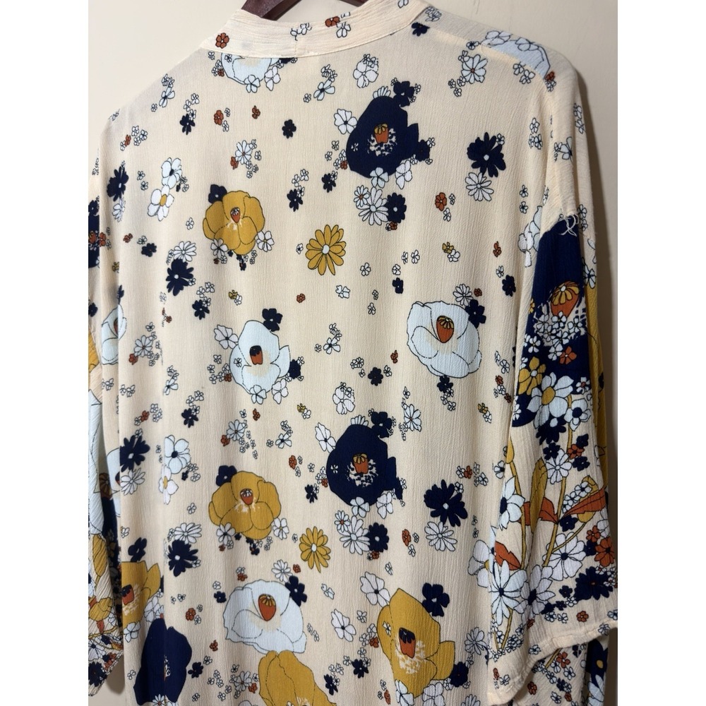 Free People Hidden Hills Maxi Kimono One Size Floral Boho - Picture 3 of 11